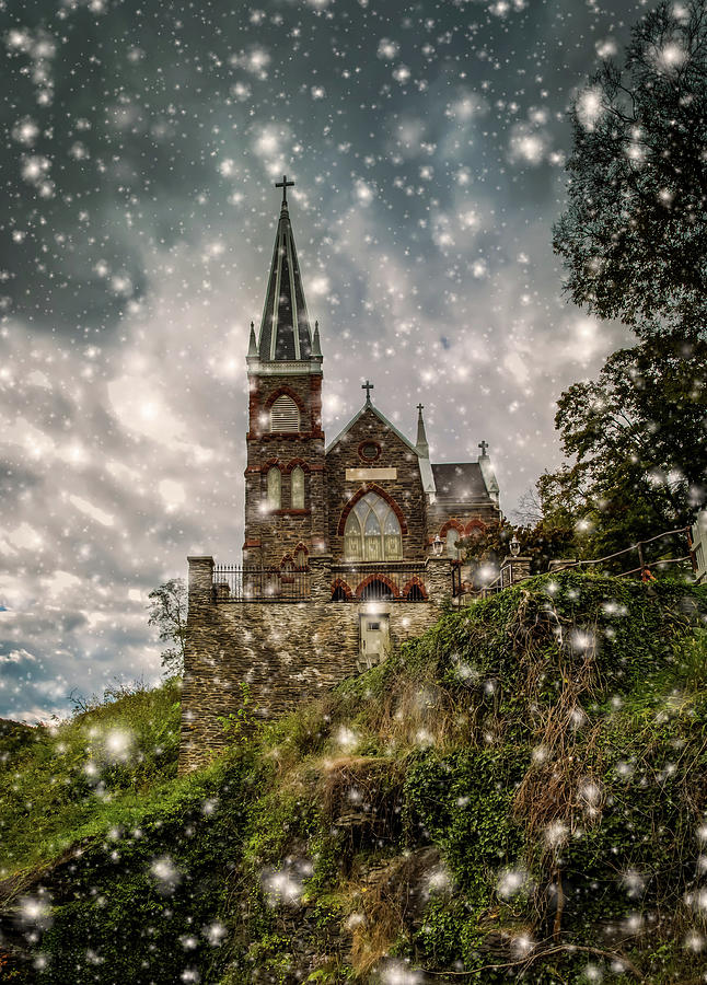 Snowy Cathedral Digital Art