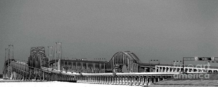 Snowy Chesapeake Bay Bridge Photograph