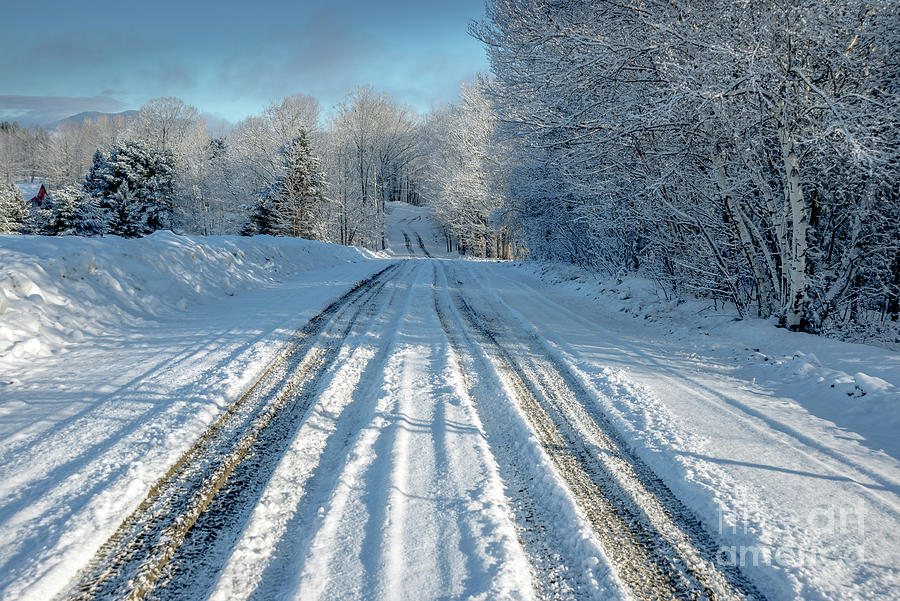 Snowy Country Road  Photograph by Alana Ranney