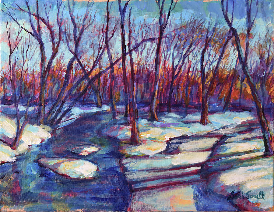 Winter Painting - Snowy Creek by David Dorrell