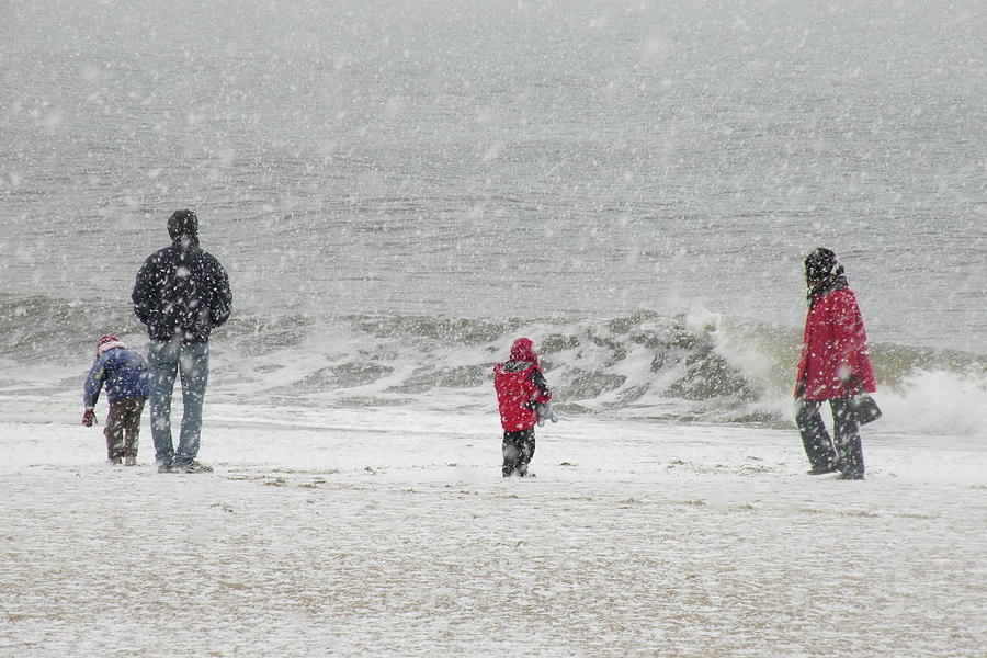 Snowy Day at the Beach Photograph by Kim Bemis