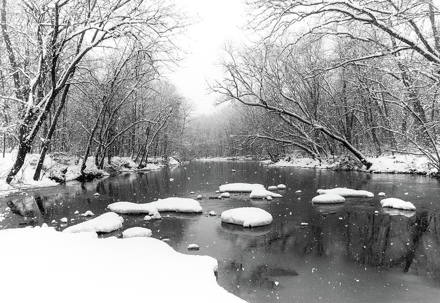 Snowy Day at the Creek Photograph by Carolyn Derstine