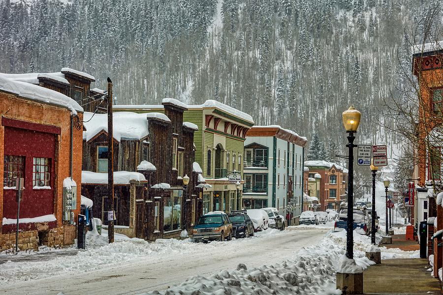 Winter Photograph - Snowy Downtown Telluride, Colorado by Mountain Dreams