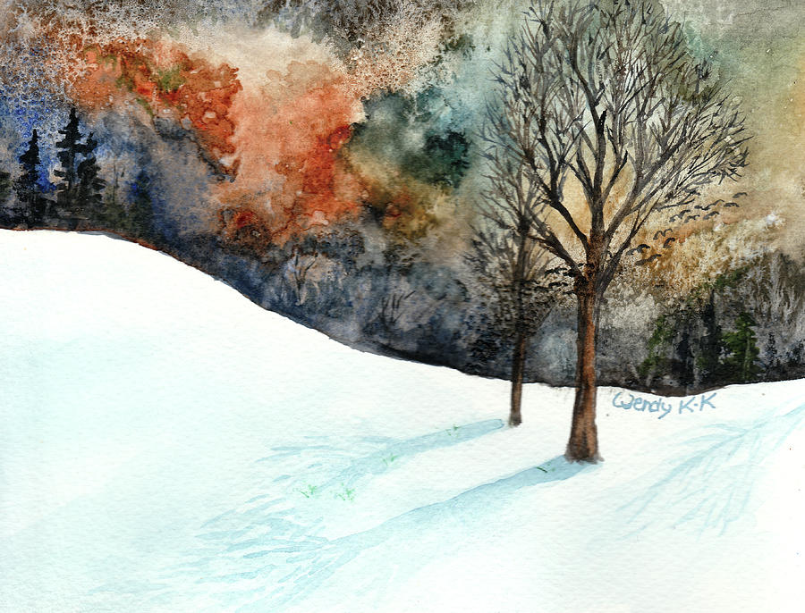 Snowy Evening Painting by Wendy Keeney-Kennicutt