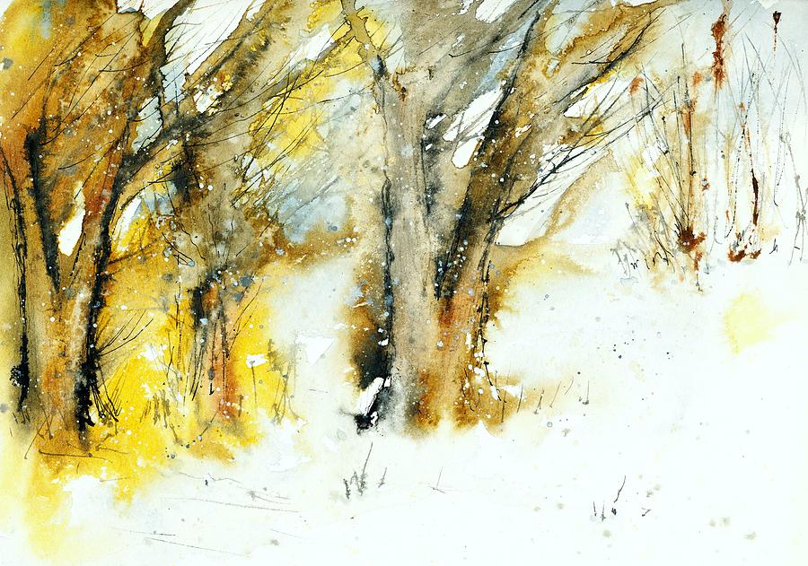 Snowy forest. Painting by Nataliya Vetter
