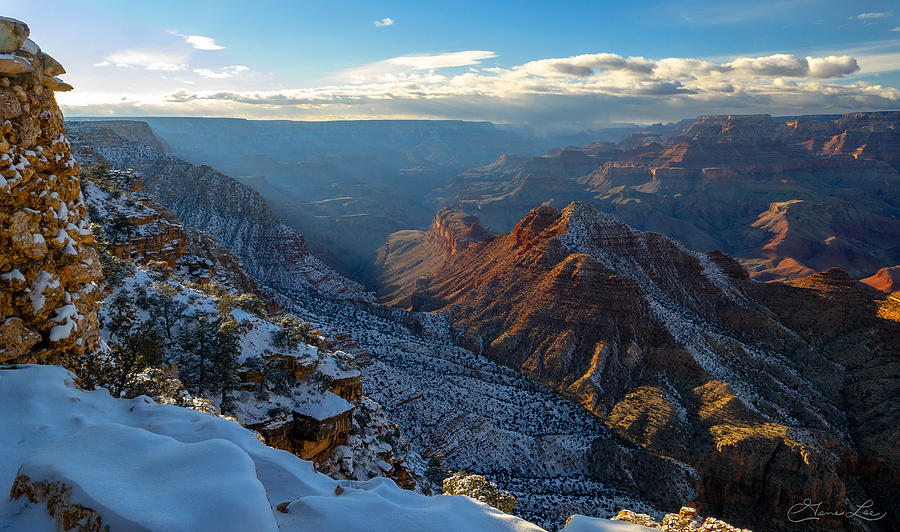 Snowy Grand Canyon Photograph by Geno Lee
