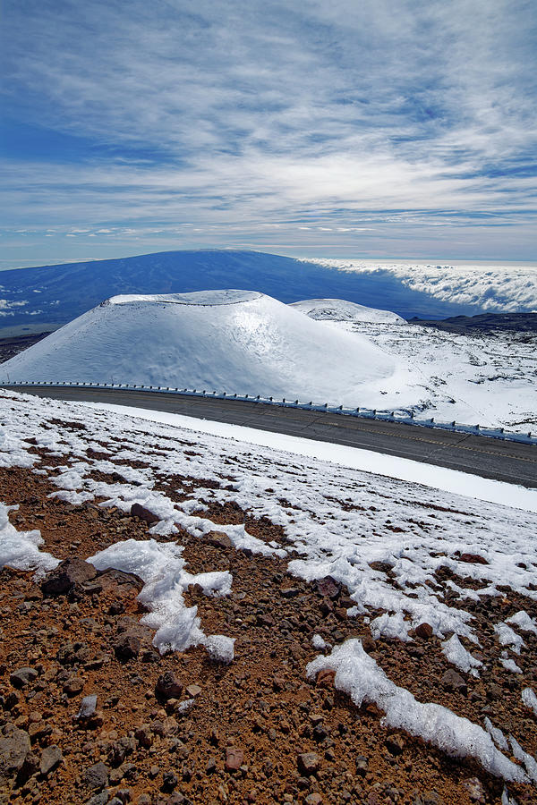 Snowy Hawaii Volcanoes Photograph by Heidi Fickinger
