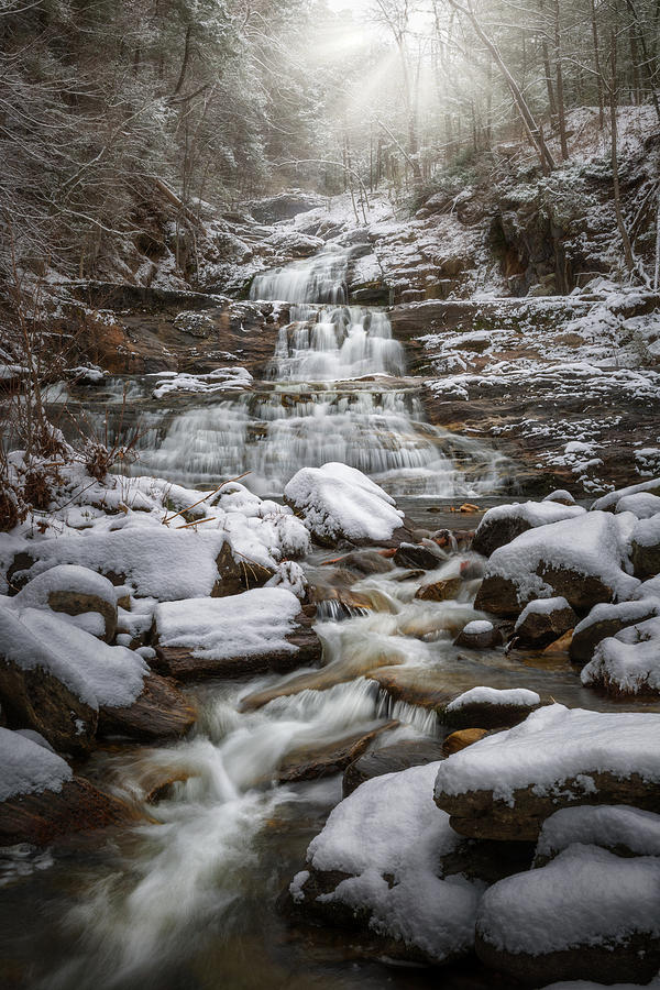 Snowy Kent Falls Photograph by Bill Wakeley