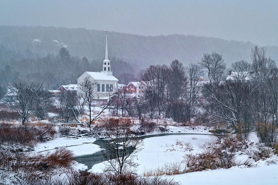 Winter Photograph - Snowy Morning in Stowe by Rick Berk