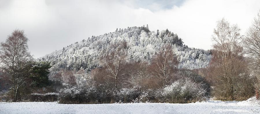 Snowy mountain landscape near Volvic springs Photograph by Jean-Luc Farges