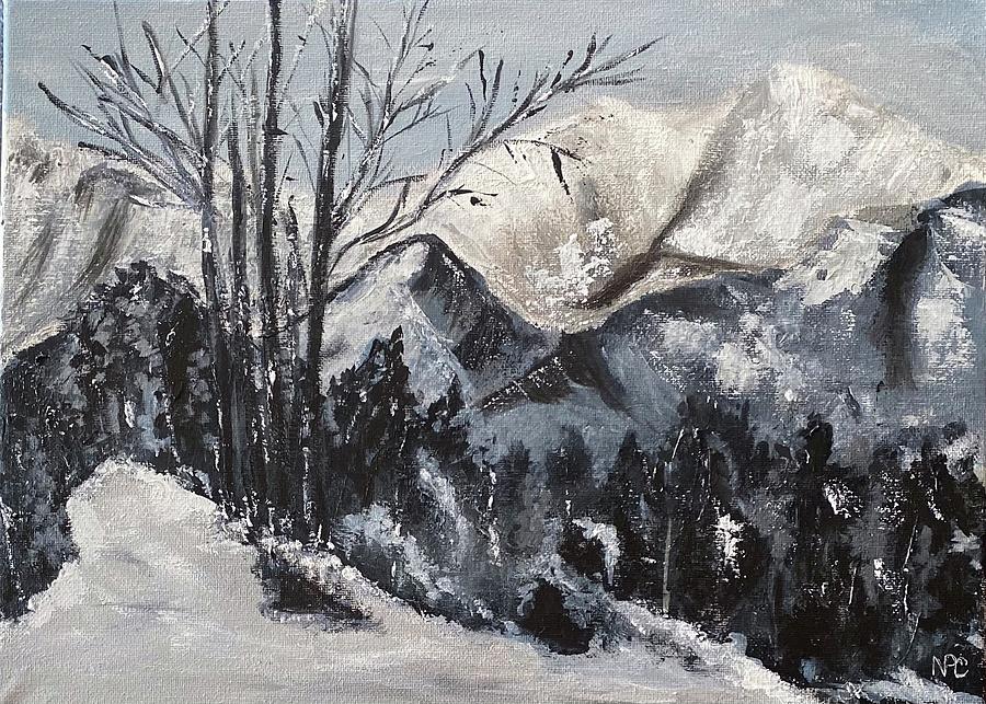 Snowy Mountains  Painting by Naomi Cooper