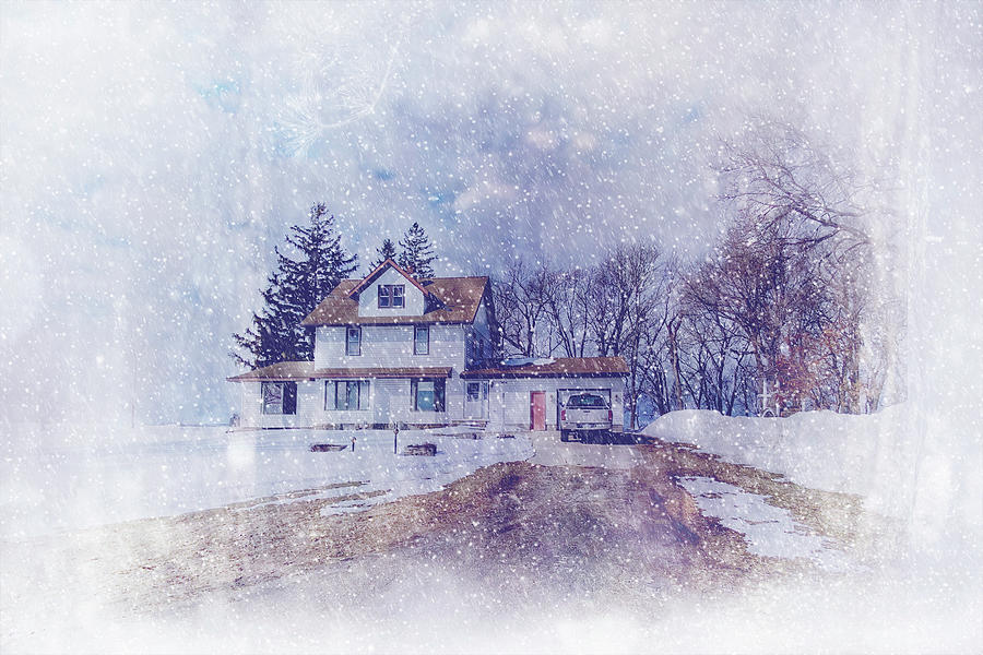 Snowy Old Farm House Photograph by Patti Deters