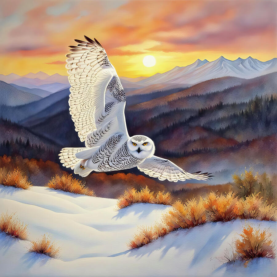 Snowy Owl Digital Art by Donna Kennedy
