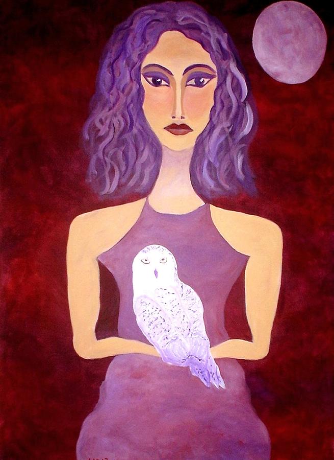 Snowy Owl Painting by Linda Lavid