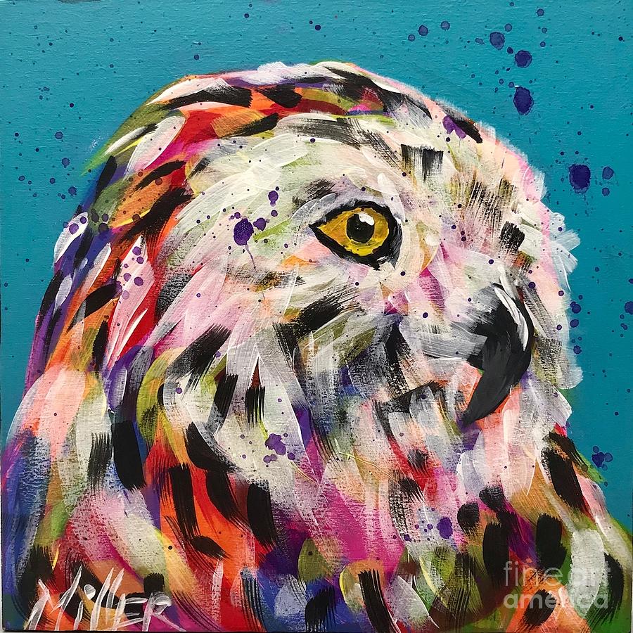 Snowy Owl Painting by Tracy Miller