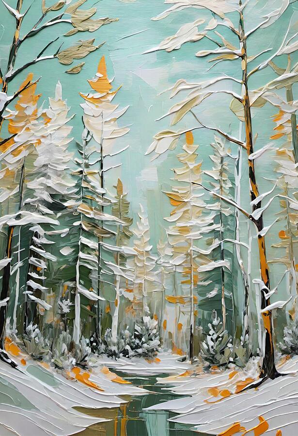 Snowy Silence Painting by Bonnie Bruno