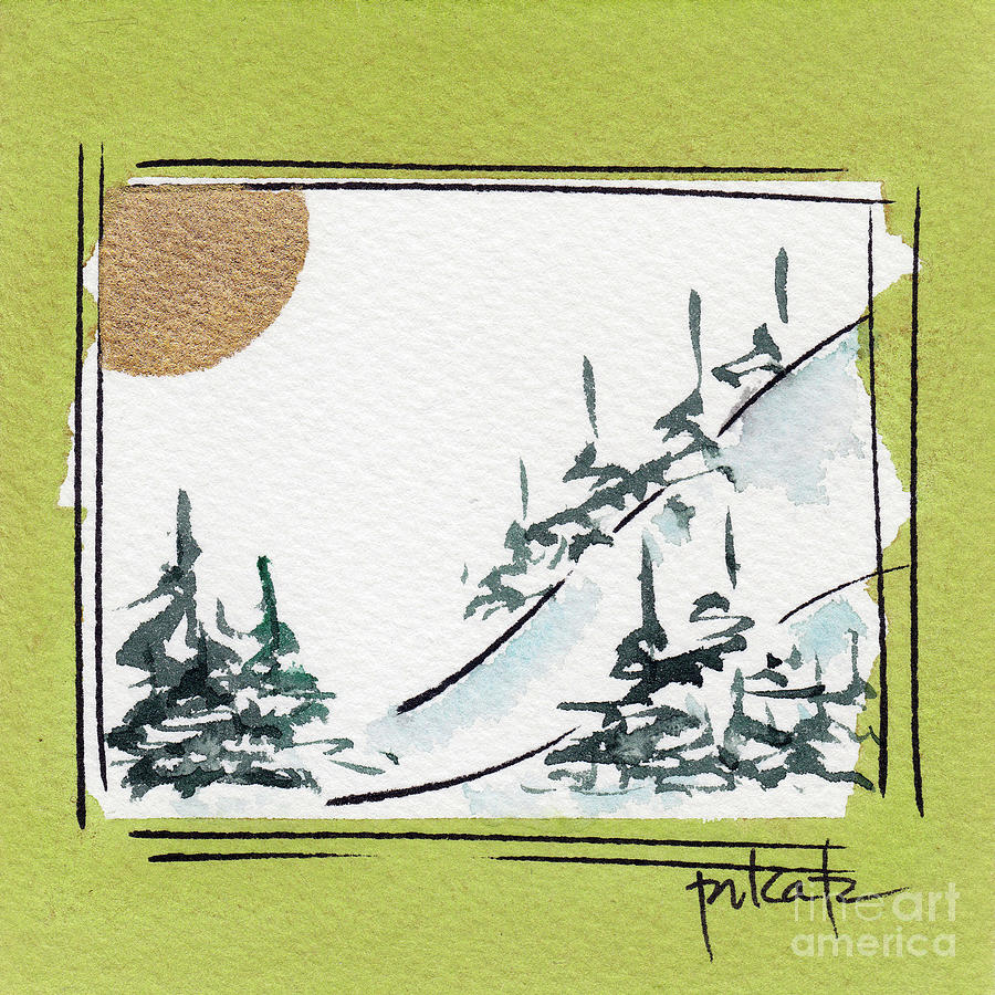Snowy Slopes Painting by Pat Katz
