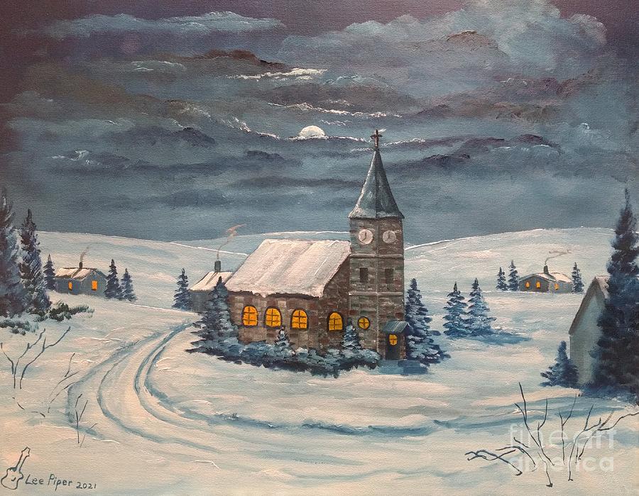 Snowy Sunday Painting by Lee Piper
