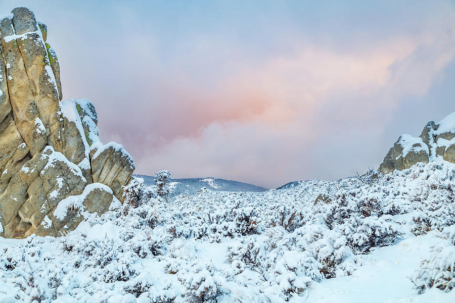 Snowy Sunrise Above the Carson Valley 3 Photograph by Marc Crumpler