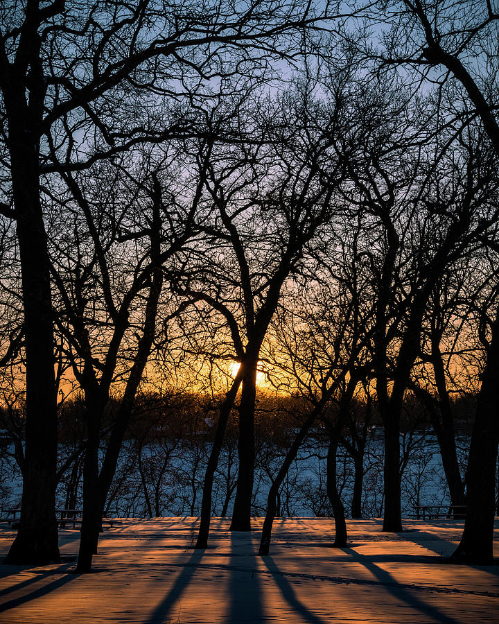 Snowy Sunset Photograph by Andrew Miller Snowy Sunset Photograph by Andrew Miller