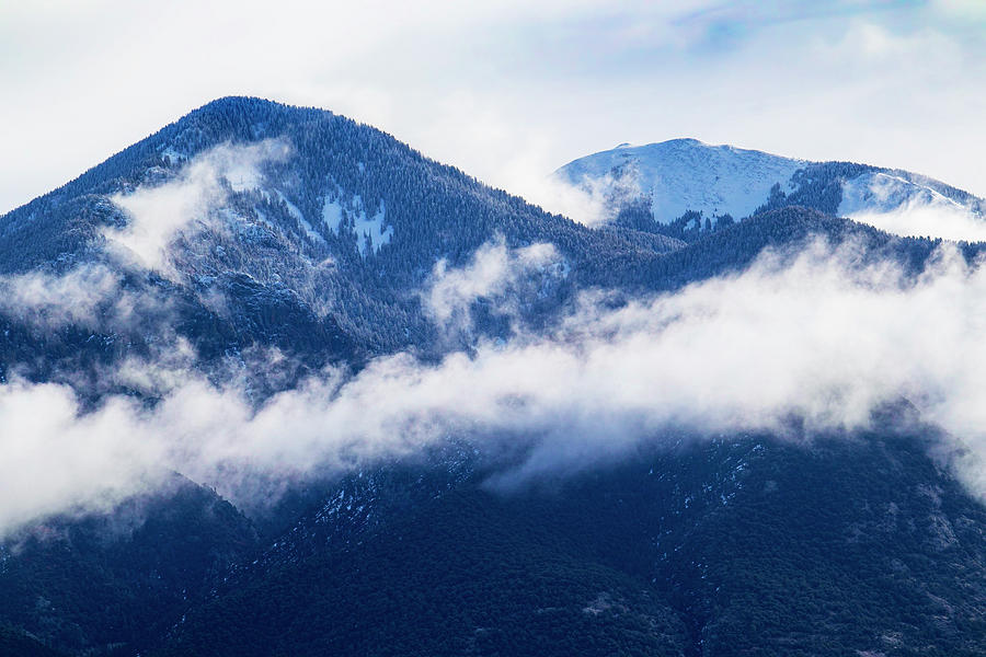 Snowy Taos Mountain Photograph by Elijah Rael