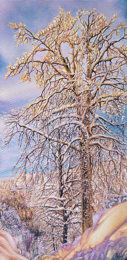Snowy Tree Painting by Michelangelo Rossi