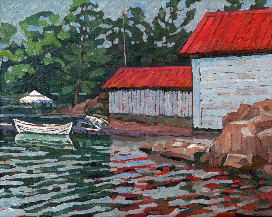 Snug Harbour Painting by Phil Chadwick
