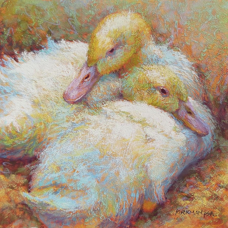 Duck Pastel - Snuggle Ducks by Rita Kirkman