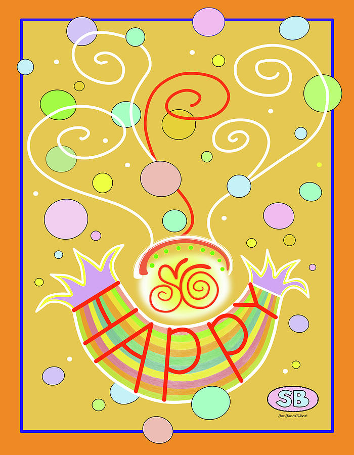 Bubbles Digital Art - So Happy by Susan Bird Artwork Bubbles Digital Art - So Happy by Susan Bird Artwork