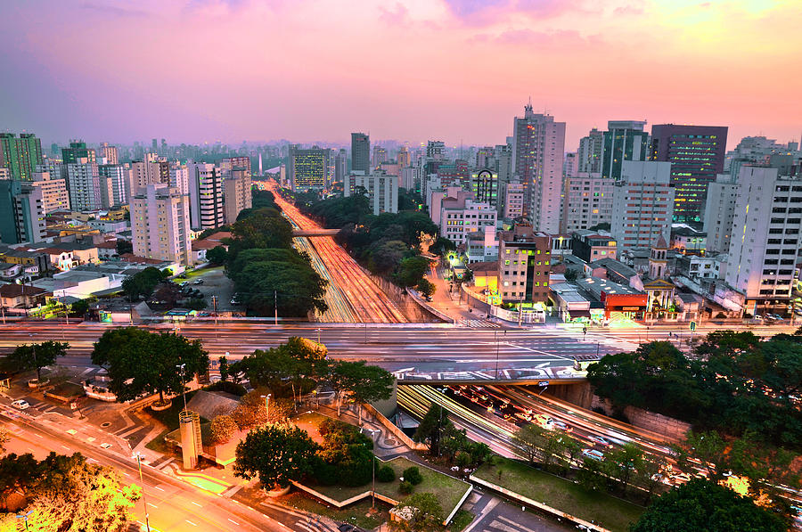 São Paulo skyline city and lights Photograph by Luís Henrique Boucault