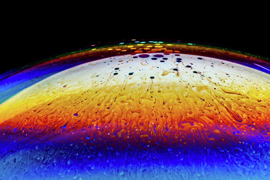 Soap Bubble Refracted Color and Evaporation in Halo Photograph by SR Green