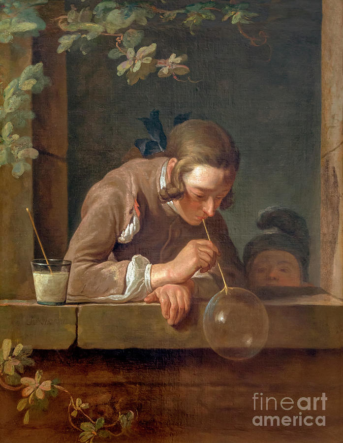 Soap Bubbles, Circa 1733-1734 Photograph By Jean Simeon Chardin - Fine ...