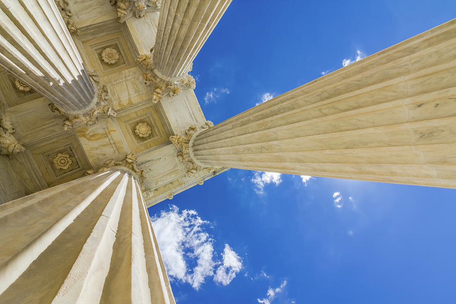 Soaring Columns Of The Supreme Court Building Photograph