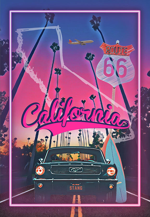 SoCal Mustang Poster Photograph by Christopher Thomas