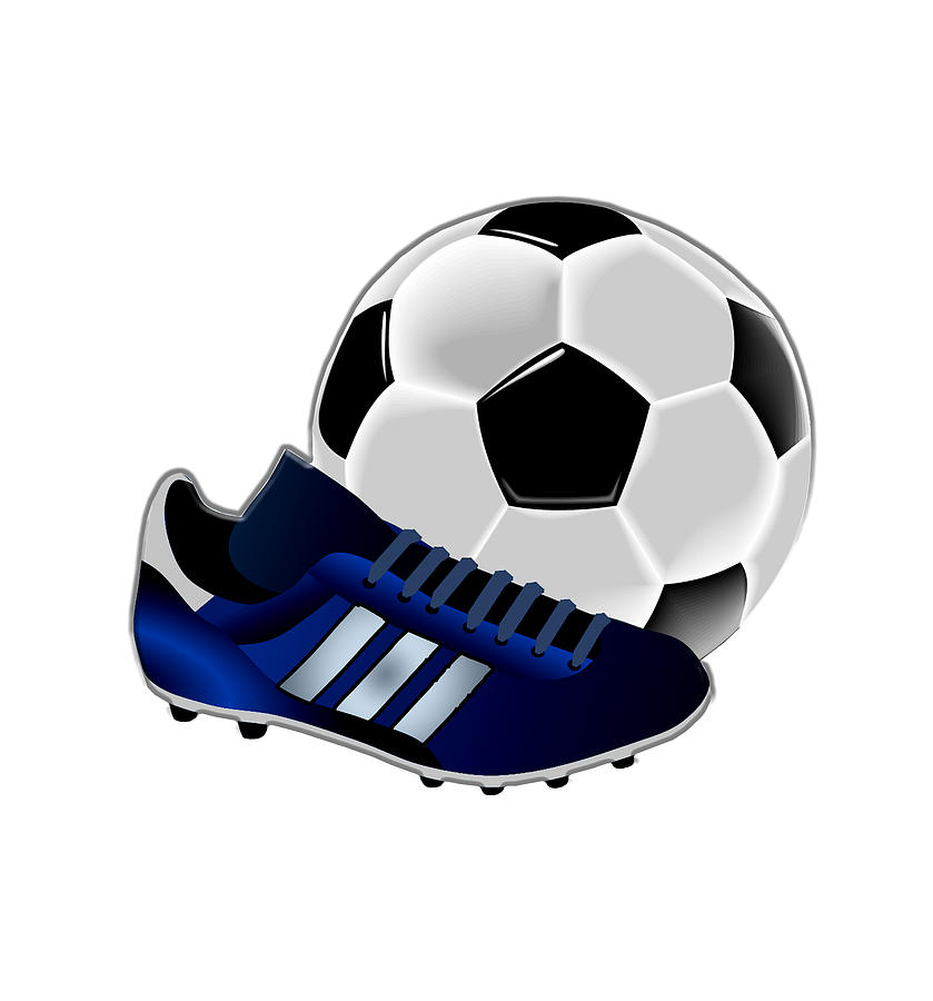 Soccer Ball and Boot. Football. Digital Art by Tom Hill - Fine Art America