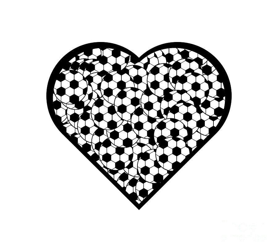 Soccer Heart Love Digital Art