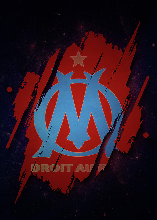 Soccer League Red Olympique De Marseille Drawing by Leith Huber - Fine ...