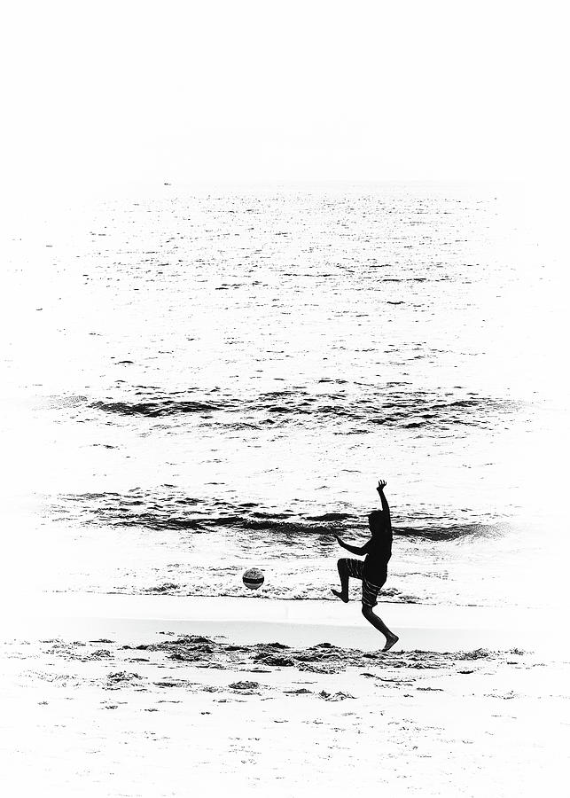 Soccer On The Beach Photograph
