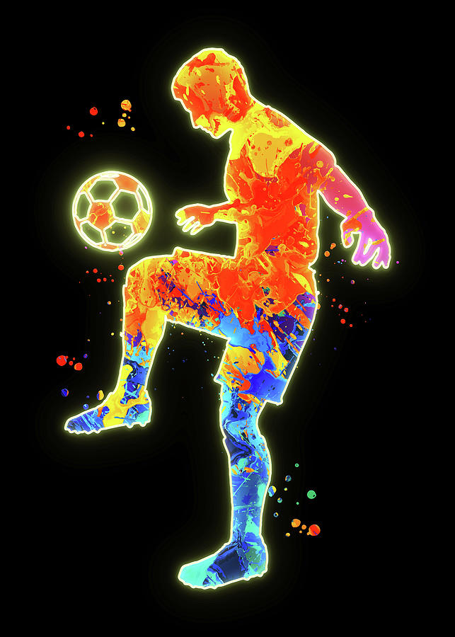 Soccer Player Man Digital Art by Towery Hill - Fine Art America