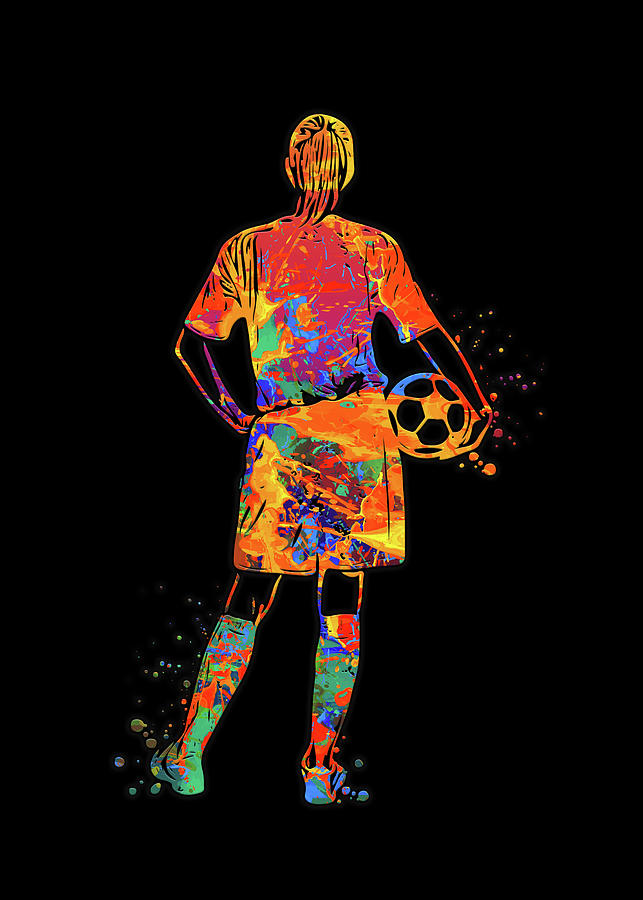 Soccer Player Personelized Digital Art by Gambrel Temple - Pixels