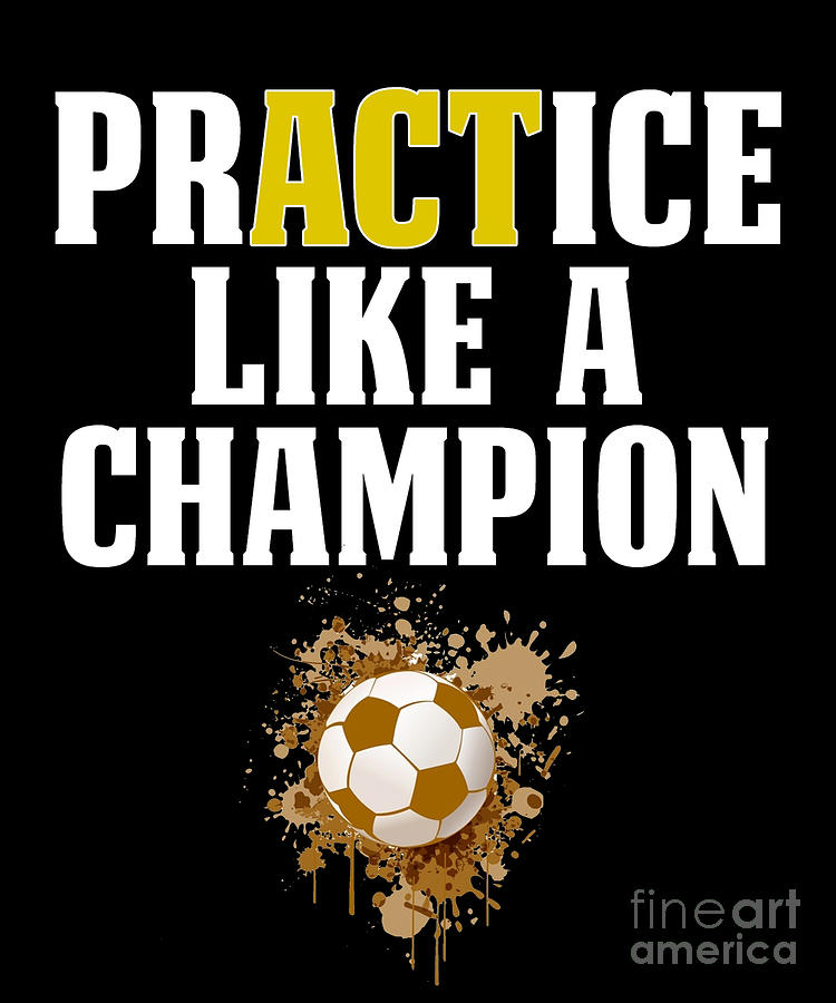 Soccer Digital Art - Soccer Shirts For Boys Practice Like a Champion by Funny4You