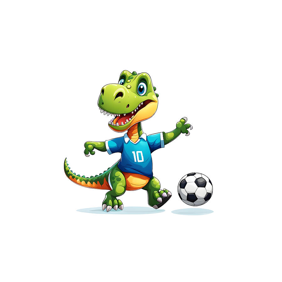 Soccer Star Player Soccersaurus Rex Digital Art by Freddy B Soccer Star Player Soccersaurus Rex Digital Art by Freddy B