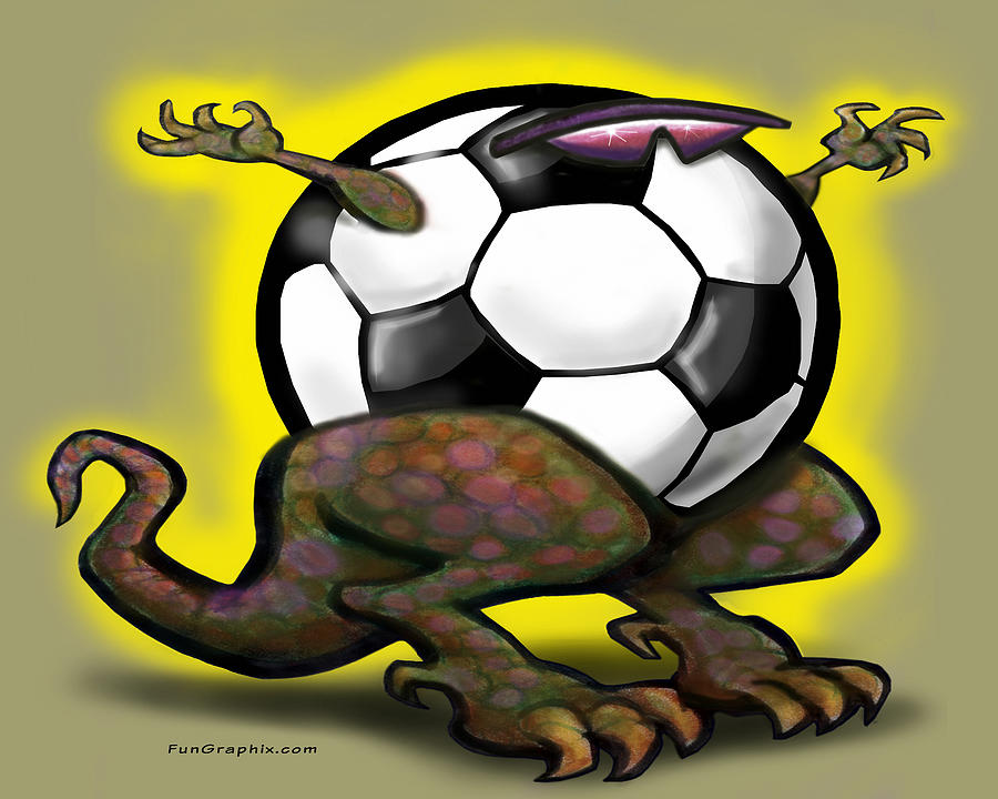 Soccer Zilla Digital Art by Kevin Middleton