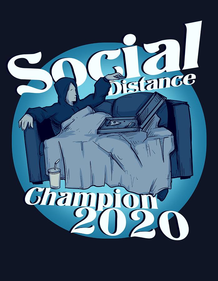 Social Distance Champion Drawing