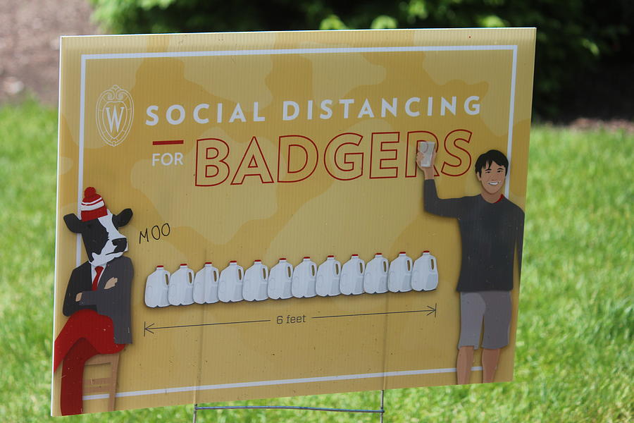 University Of Wisconsin Photograph - Social Distancing, Badger Style by Callen Harty