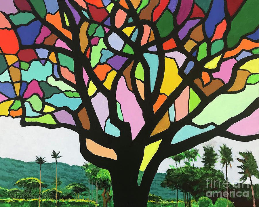 Tree Painting - Social Distancing by David Friedman