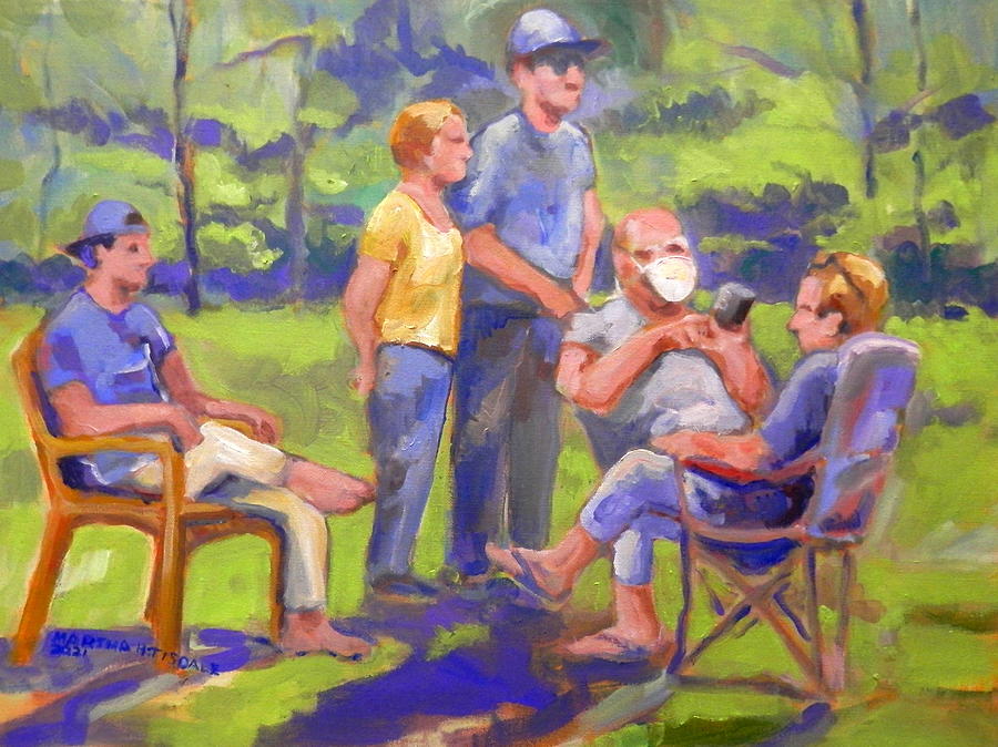 Social Distancing Painting by Martha Tisdale