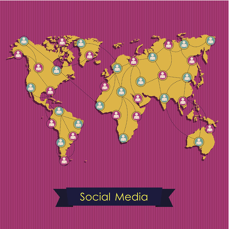 Social Media Infographic Drawing by Grmarc