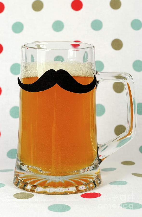 Social Mustache on beer stein  Photograph by Milleflore Images