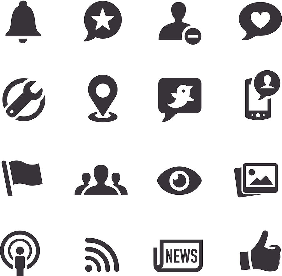 Social Networking Icons - Acme Series Drawing by -victor-